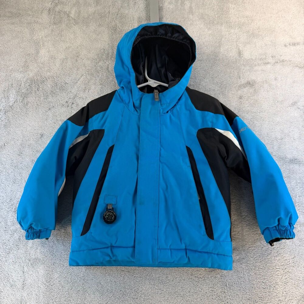 Obermeyer Kids Ski Jacket Size 2 Blue Hooded I-Grow Waterproof Winter Coat